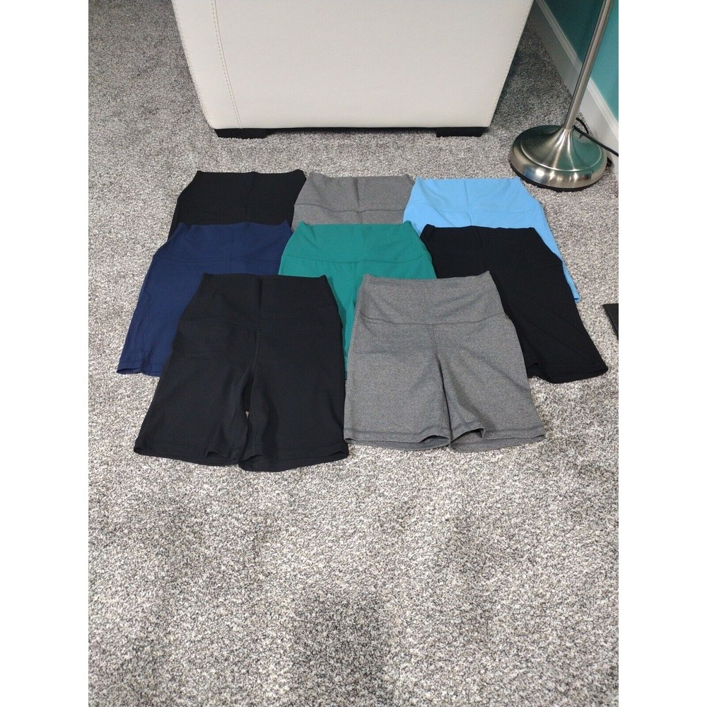 Member's Mark Zen High Rise Bike Short Lot Of 8 Size Medium